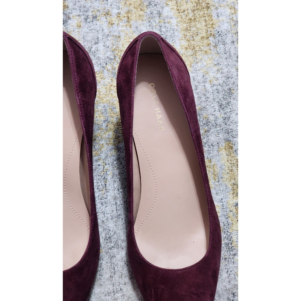 $190 Cole Haan Women's  Carlotta Black Garnet Suede Pump Size 10 B W34105 - Picture 2 of 10